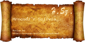 Hrncsár Szilvia névjegykártya
